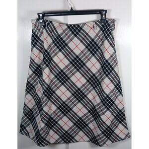 Vintage womens skirt Plaid Wool Blend midi classic old money academia preppy